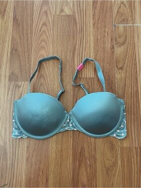 NWT VS Pink Multiway Push-Up Bra Polka Dot Lace Grey Pink Size 34C classic 2014